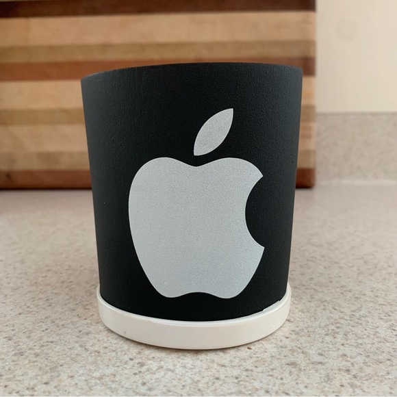 Apple Mac Macintosh black foam koozie for soda & beer cans from early 2000’s - Picture 2 of 4